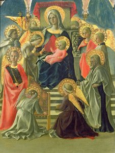 Madonna col Bambino in trono con angeli e santi da Fra Filippo Lippi