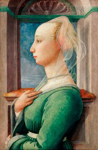 Ritratto di profilo di una giovane donna