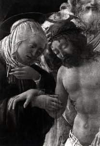 La sepoltura (dettaglio della Vergine e Cristo) da Fra Filippo Lippi