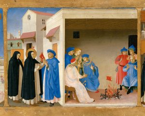 La disputa di San Domenico e il miracolo del libro Predella del retablo L