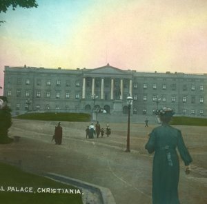 Il Palazzo Reale, Christiania, Oslo, Norvegia, fine XIX-inizio XX secolo