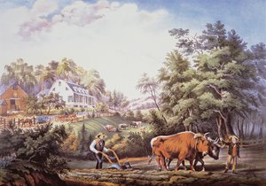 Scena di fattoria americana da Frances Flora Bond (c.1812 76) Palmer