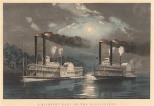 Una Corsa di Mezzanotte sul Mississippi da Frances Flora Bond Palmer