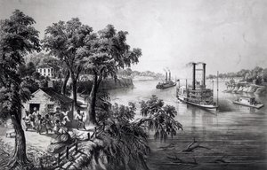 Bassa marea nel Mississippi, pub. da Currier e Ives, 1867 da Frances Flora Bond Palmer