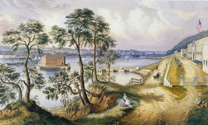 Staten Island e il Narrows da Fort Hamilton, N.Y., c.1861