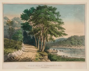 Veduta vicino a Highbridge. Harlem River, N.Y. da Frances Flora Bond Palmer