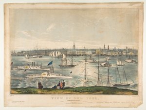 Vista di New York da Brooklyn Heights, 1849 da Frances Flora Bond Palmer