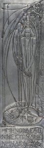 Placca in metallo bianco a sbalzo, 1893 da Frances Macdonald