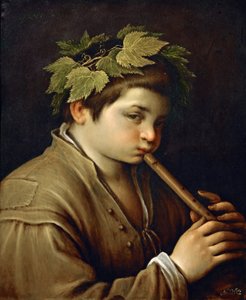 Ragazzo che suona il flauto