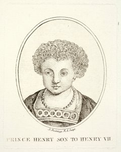 Principe Enrico, futuro re Enrico VIII, figlio di Enrico VII ed Elisabetta di York (incisione) da Francesco (after) Bartolozzi
