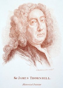 Sir James Thornhill, pittore inglese di soggetti storici (incisione) da Francesco (after) Bartolozzi