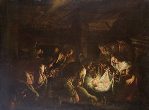 Adorazione dei pastori, 1588-90 da Francesco Bassano