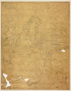 Sacra Famiglia con due angeli da Francesco Albani