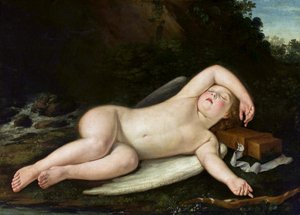 Eros addormentato da Francesco Albani
