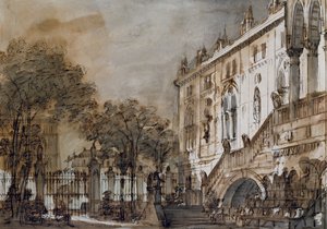 Scenografia di Francesco Bagnara per Otello, opera di Rossini, per la rappresentazione al Teatro La Fenice di Venezia