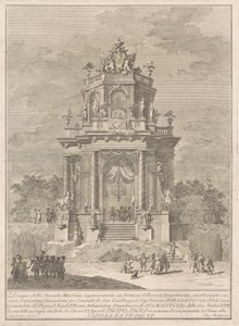 La seconda macchina per la Chinea del 1782: Una festa campestre di notte da Francesco Barbazza