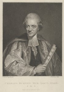 Charles Burney, 1 aprile 1784 da Francesco Bartolozzi