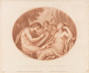 Genius beschreibt Schönheit, und Amor diktiert ihm da Francesco Bartolozzi