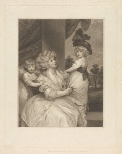 Jane, contessa di Harrington, con i suoi figli, Lord Petersham e l