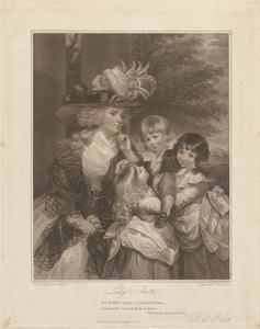 Lady Charlotte Smith e i suoi Figli; George Henry, Louisa e Charlotte da Francesco Bartolozzi