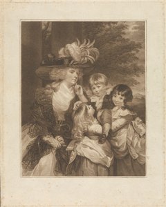 Lady Smith e i Suoi Figli: George Henry, Louisa e Charlotte da Francesco Bartolozzi