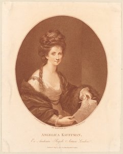 Porträt von Angelika Kauffmann da Francesco Bartolozzi
