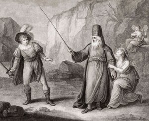 Prospero disarma Ferdinando. Shakespeare. La Tempesta