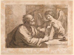 San Matteo con un angelo e un libro da Francesco Bartolozzi
