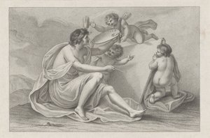 Frontespizio con la personificazione della pittura da Francesco Bartolozzi