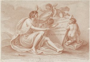 Frontespizio con personificazione della pittura da Francesco Bartolozzi