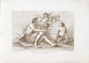 Frontespizio con personificazione della pittura da Francesco Bartolozzi