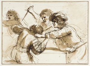 Due uomini uccidono Amnon mentre un altro fugge da Francesco Bartolozzi