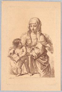 Vergine e bambino con un libro da Francesco Bartolozzi