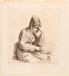Donna che studia da Francesco Bartolozzi