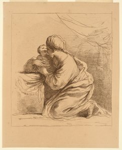 Donna in Ginocchio con un Bambino da Francesco Bartolozzi