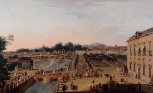 Ferdinando VI e Barbara di Braganza nei Giardini di Aranjuez, 1756 da Francesco Battaglioli