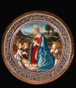 Madonna con Bambino, circondata da San Giovanni Battista e due angeli ... da Francesco Botticini