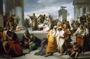 Bruto mostra il corpo di Lucrezia al popolo di Roma