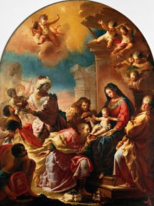 Adorazione dei Magi, di Francesco Conti (1681-1760), Chiesa di Santa Maria Assunta a Montedomini, Firenze, Toscana, Italia da Francesco Conti