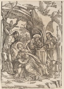 La Sacra Famiglia con San Sebastiano e San Rocco da Francesco Denanto