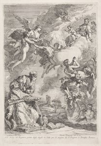 San Gregorio Magno e San Girolamo pregano per le anime del purgatorio da Francesco Fontebasso