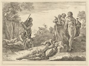 Nove Figure attorno a un Erma di Pan da Francesco Fontebasso