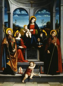 Vergine e Bambino con i Santi Benedetto, Giustina, Placido e Scolastica