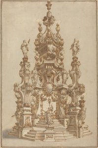 Magnifico catafalco per un nobile defunto da Francesco Galli Bibiena