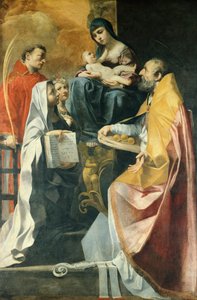 Madonna con quattro santi, di Gian Francesco Gessi (1588-1649)