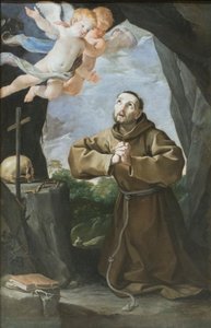 San Francesco adora la croce, c.1630-40 da Francesco Giovanni Gessi