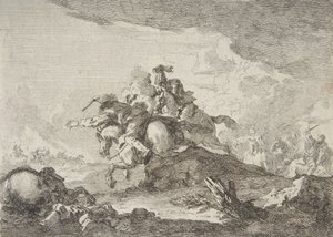 Carica di cavalleria, metà-fine XVIII secolo