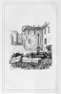 Storia della colonna infame, frontespizio di Francesco Gonin per saggio storico di Alessandro Manzoni, Italia