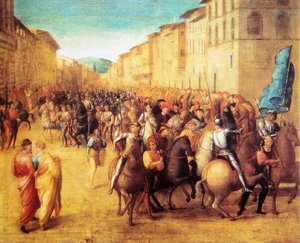 Le truppe francesi di Carlo VIII entrano a Firenze il 17 novembre 1494, di Francesco Granacci
