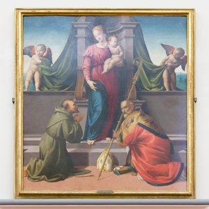 Madonna con bambino, San Francesco e San Zenobio